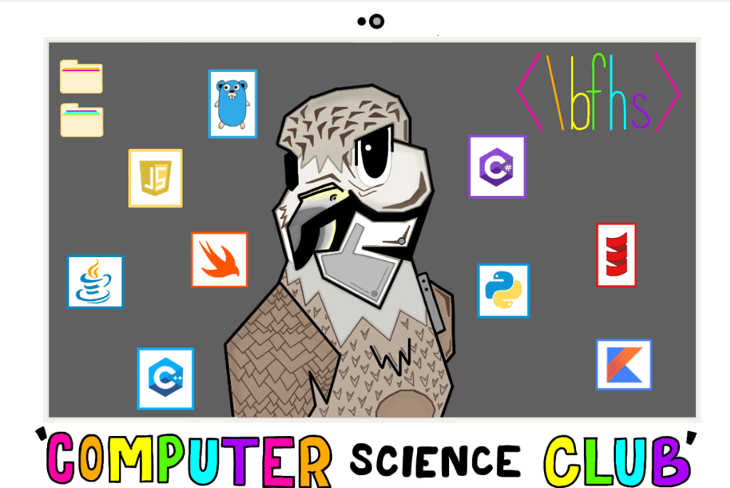 BFHS CS Club logo with text "Computer Science Club"